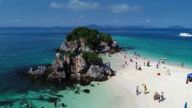 Aerial of Khai Nok Island in Phuket, Thailand