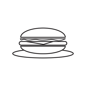 Isolated hamburger outline