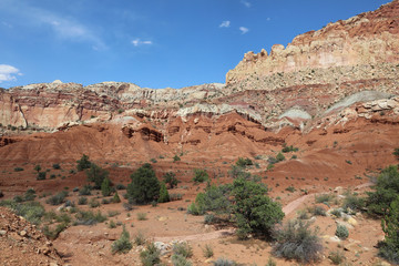 Slick Rock Divide in Capitol Reef National Park. Utah. USA