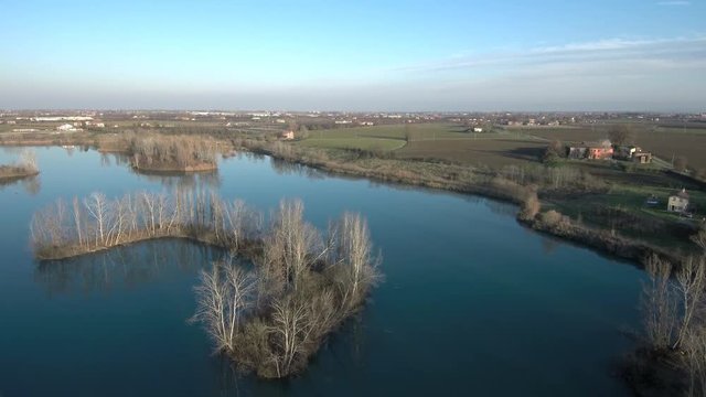 In volo sul fiume Panaro