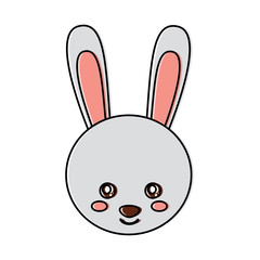 Obraz premium cute animal rabbit head baby vector illustration