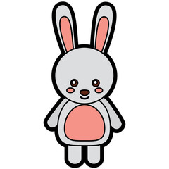 Obraz premium rabbit or bunny cute animal icon image vector illustration design 