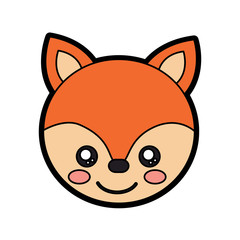 fox cute animal icon image vector illustration design 