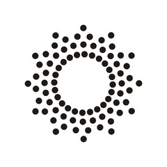 Abstract sun, O circle logo design template vector illustration