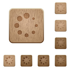 Preloader symbol wooden buttons