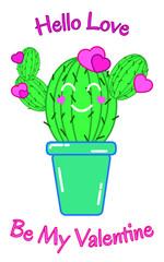 Valentine’s Day greeting card. Web banner. Vector illustration. 