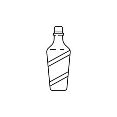 Line glass whiskey bottle