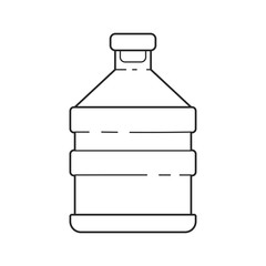 Big plastic bottle with mineral water for the cooler in line style