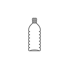 Big plastic bottle with mineral water in line style