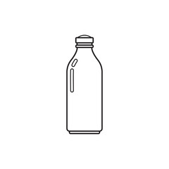 Line Glass bottle for milk