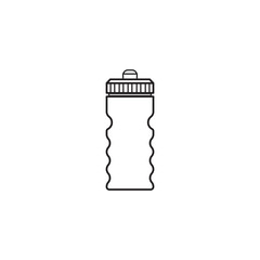 Plastic Sports bottle. Sports thermos in line style