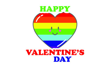 Valentine’s Day greeting card. Web banner. Vector illustration. 