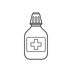 Icon line medical healthing phial