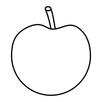 apple fresh fruit food healthy vector illustration