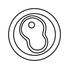 fillet steak food fresh plate vector illustration