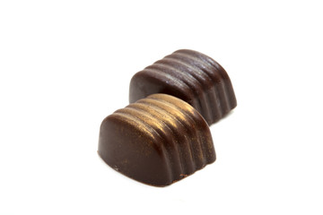 exclusive chocolate sweets isolated on the white