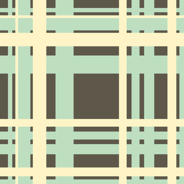 Cream Green And Grey Gingham Line Background Pattern