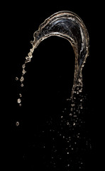 Fototapeta na wymiar champagne splash on a black background