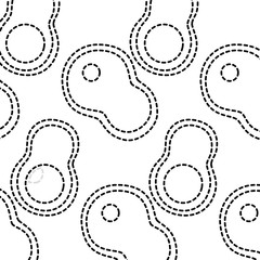 beef avocado food pattern image vector illustration design  black dotted line