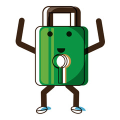 Naklejka premium kawaii padlock icon image