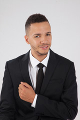 Smiling man in tie and jacket