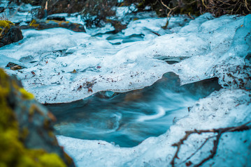 Alaskan flowing river