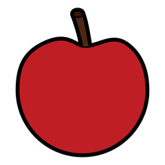 apple fresh fruit food healthy vector illustration
