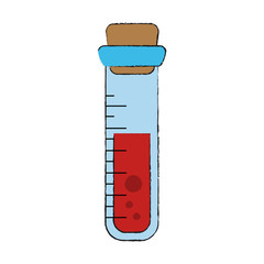 Blood test tube icon vector illustration graphic design