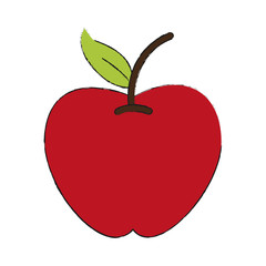 Apple fruit symbol icon vector illustration graphic design