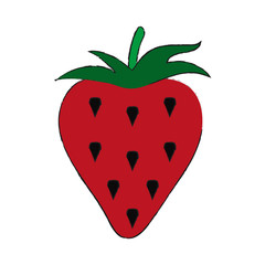 Strawberry fruit symbol icon vector illustration graphic design