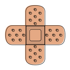 Medical bandages crossed symbol icon vector illustration graphic design