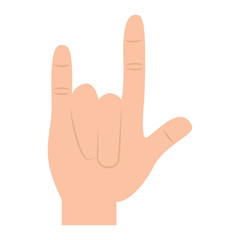 rock and roll hand gesture icon image vector illustration design 