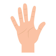 open hand gesture icon image vector illustration design 