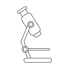 Microscope scientific tool icon vector illustration graphic design