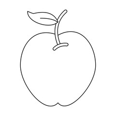 Apple fruit symbol icon vector illustration graphic design