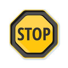 STOP Warning sign illustration