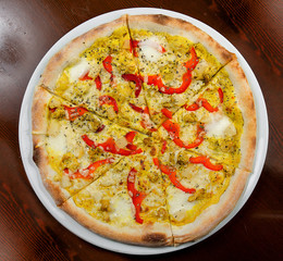 Pizza on a plate,