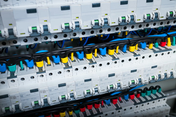 wires in electrical panel