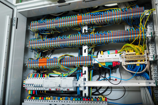 wires in electrical panel
