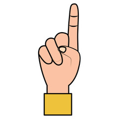 hand show forefinger finger pointing first vector illustration