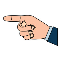 hand indicating or showing direction by pointing a finger vector illustration
