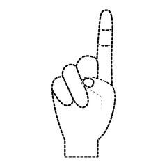 hand show forefinger finger pointing first vector illustration sticker design