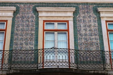 Colorful, typical and majestic old houses in Lisbon