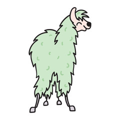 Hand drawn Peru animal, alpaca, vicuna.  © pikovit