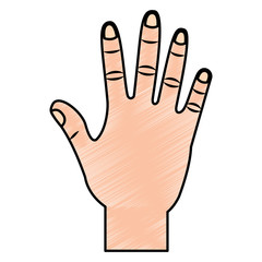 Obraz premium open hand gesture icon image vector illustration design 