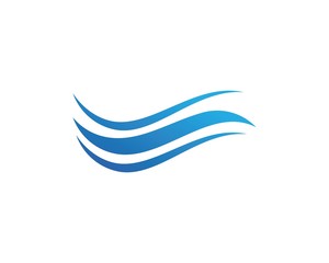 Obraz premium Water Wave symbol and icon Logo Template
