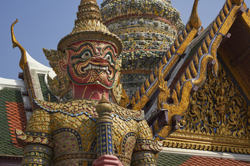 Demon Figures guard The Grand Palace, Bangkok, Thailand