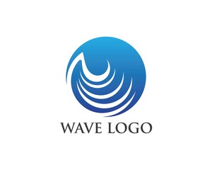 Water Wave symbol and icon Logo Template