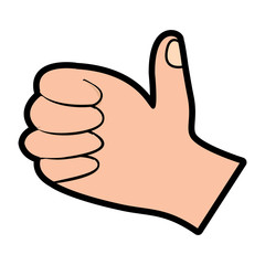 hand thumb up like finger gesture vector illustration  design