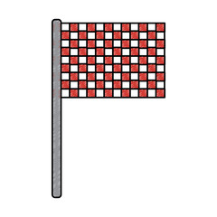 sport flag grid competition icon vector illustration